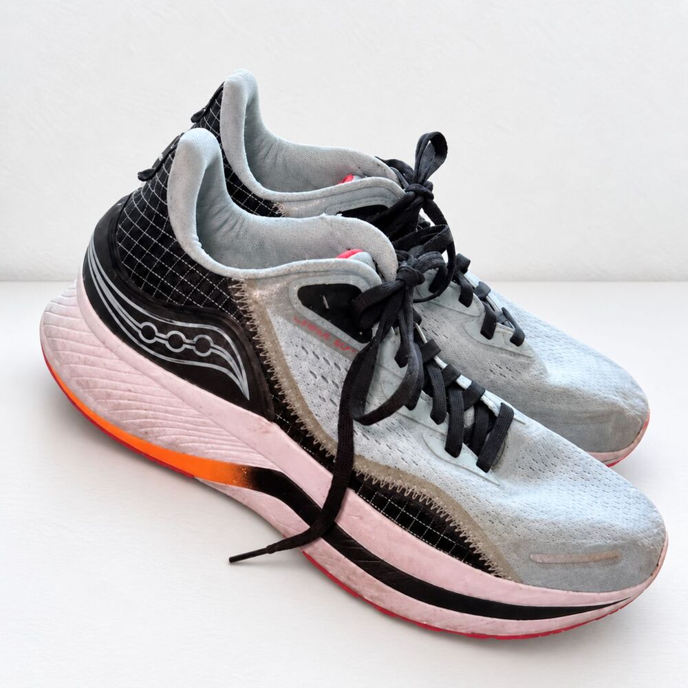 Saucony Endorphin Speed 4 Women's 9.5 Gray Black Coral Running Shoes